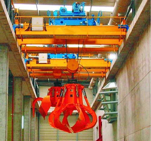 QZ type double girder grab crane