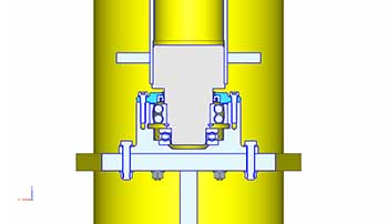 floor mounted jib crane hoist design drawing 1