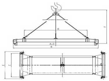 lifting mechanism of container crane drawing