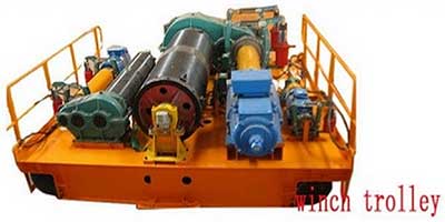 winch trolley for double girder bridge crane